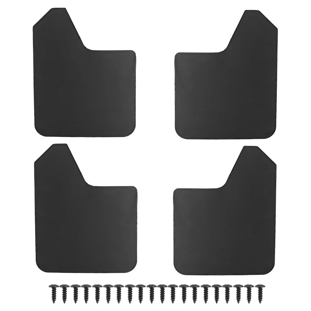 4Pcs Universal Car Mudguard Cover Mud Flap Guards Fenders Fit for Car Accessories MF12-BAS-BLK