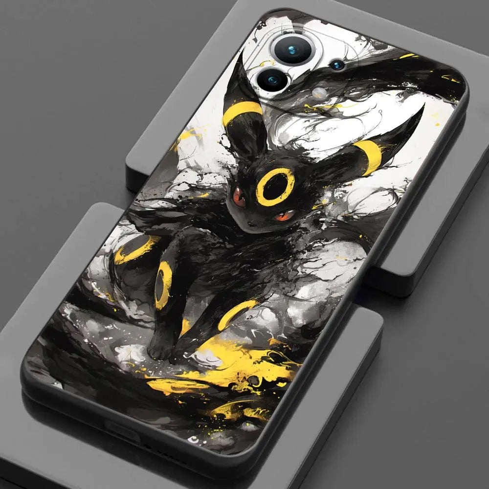 Pokemons Umbreons Gengars Draw For Xiaomi 15 Ultra 11T 12T 13T 14T Pro Phone Case POCO X7 M7 F7 Pro F5 F6 M6 X6 Bulbasaur Cover