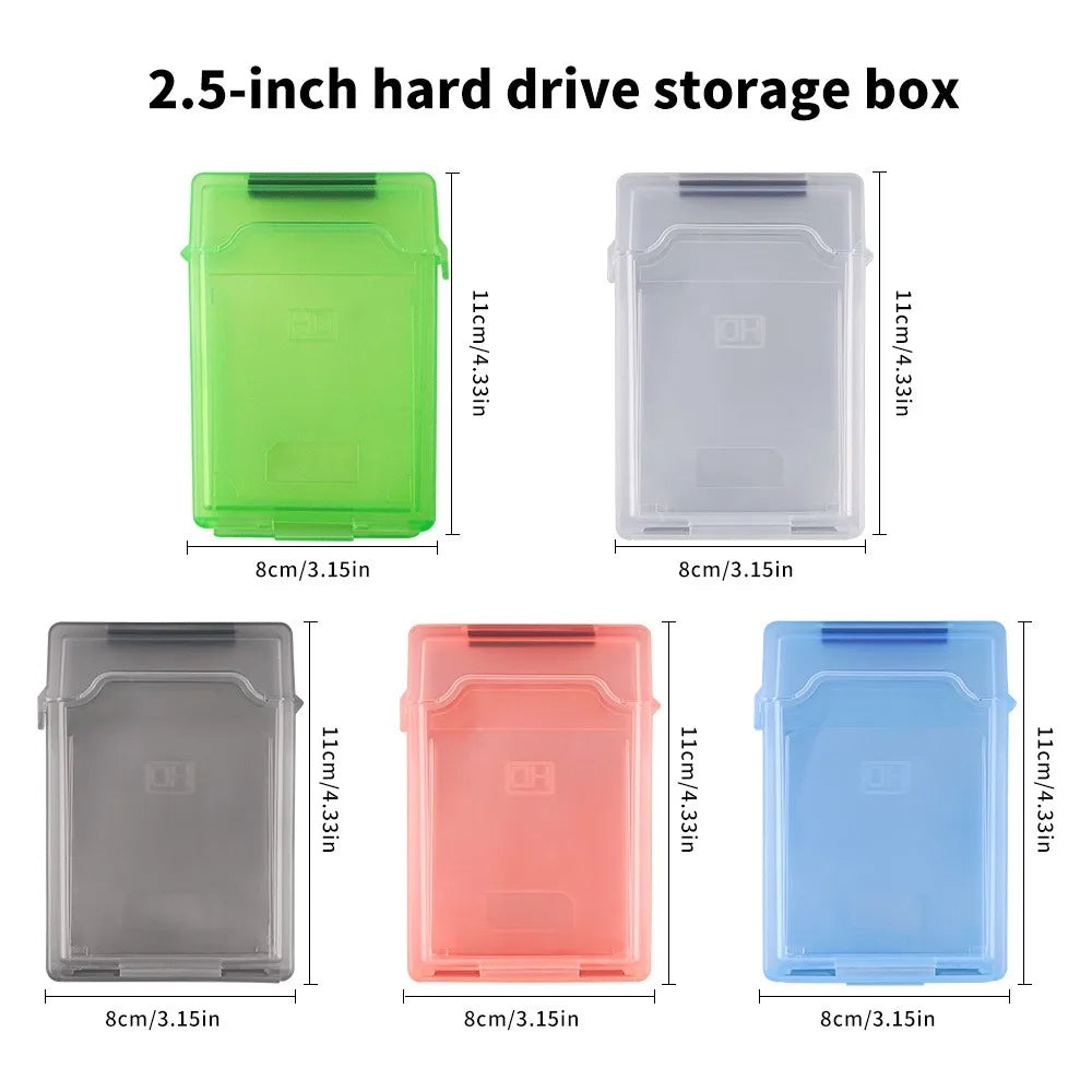 2.5Inch Hard Drive Storage Box,Suitable for IDE/SATA Solid State Drives/Mechanical Drives Protection,Dustproof Scratch-Resistant