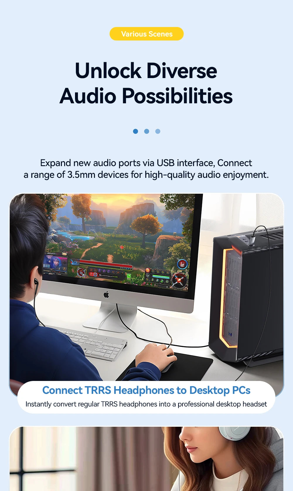 Essager External USB Sound Card To 3.5mm Mic Headphone Jack Stereo Headset Audio Microphone Adapter Speaker Interface For Laptop