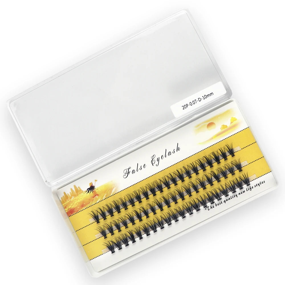 20D/30D Mink Eyelashes 1 Box/60 Bundles Natural Eyelash Extension 3D Russia Individual Eyelash Cluster Makeup Tools Lashes Cilia
