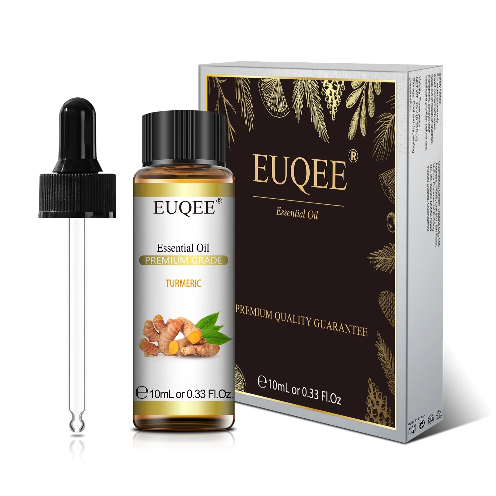 EUQEE 10ml Pure Natural Essential Oil Lavender Jasmine Eucalyptus Vanilla Sandalwood Sweet Orange Lemon Oregano Rose Fragrance