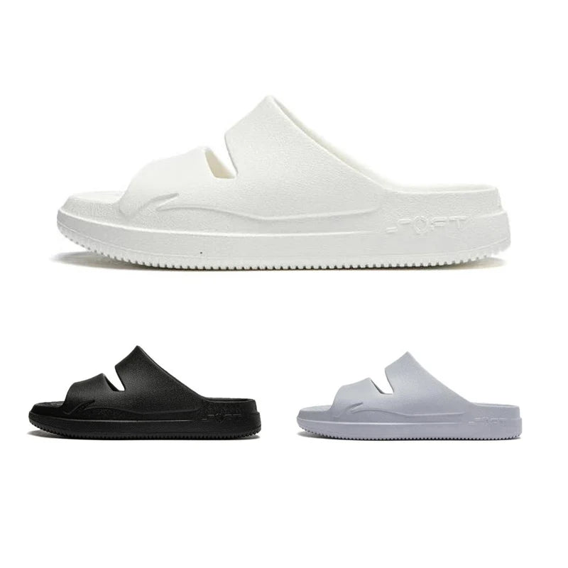Li-Ning Unisex SOFT CLAP Slippers COMFOAM Rebound Breathable Lightweight LiNing Men Women Stylish Sandals AGAV017