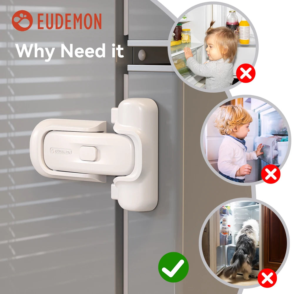 EUDEMON 1PC Baby Safety Refrigerator Door Stopper Single-Door Fridge lock Kids Safety Freezer Lock Stop Kids from Opening Fridge