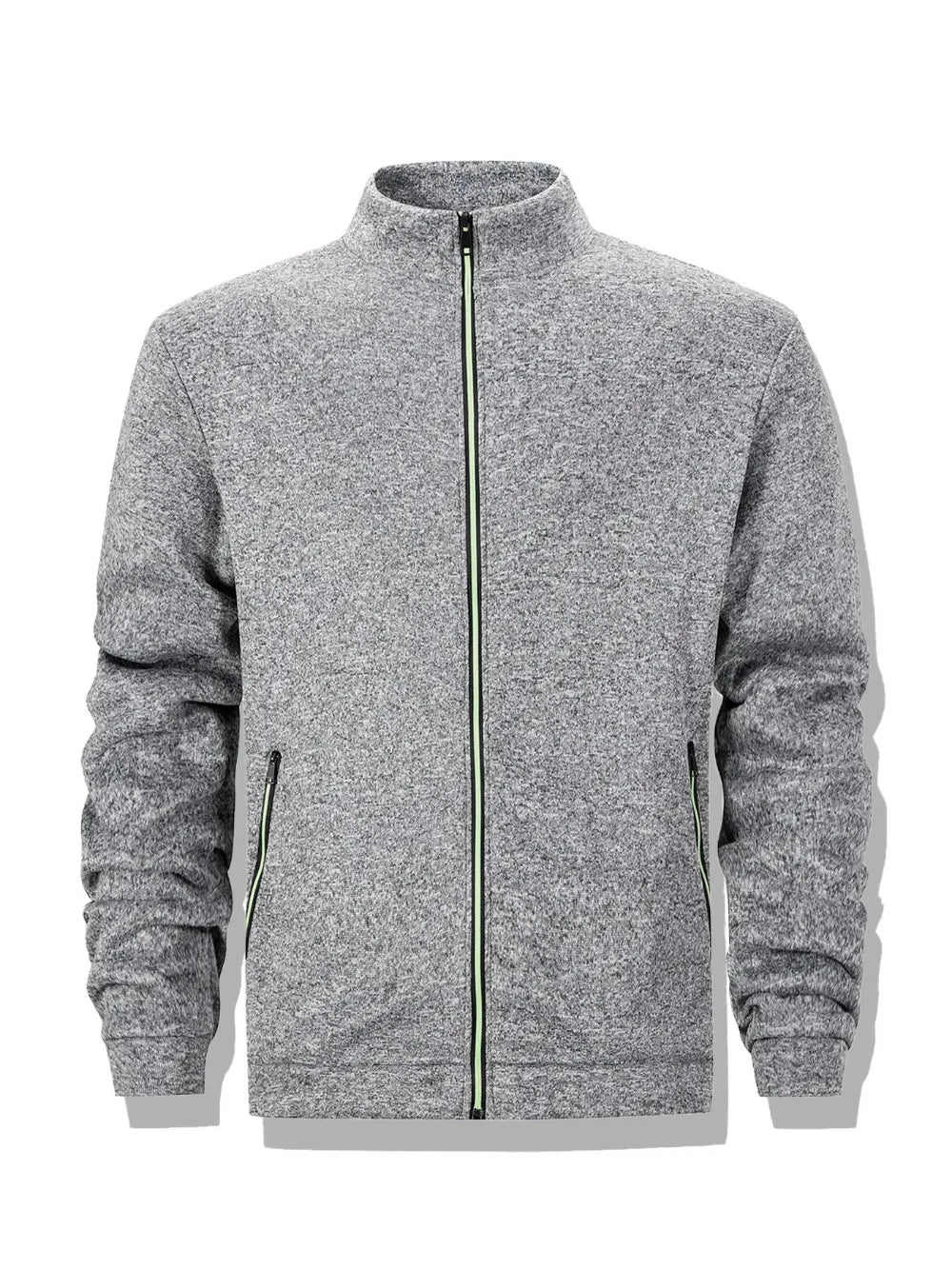 Men's Casual Sweatshirt Jackets Full Zip Up Cardigan Stand Collar Jacket Autumn Winter Male Outdoor Windproof Warm Coat