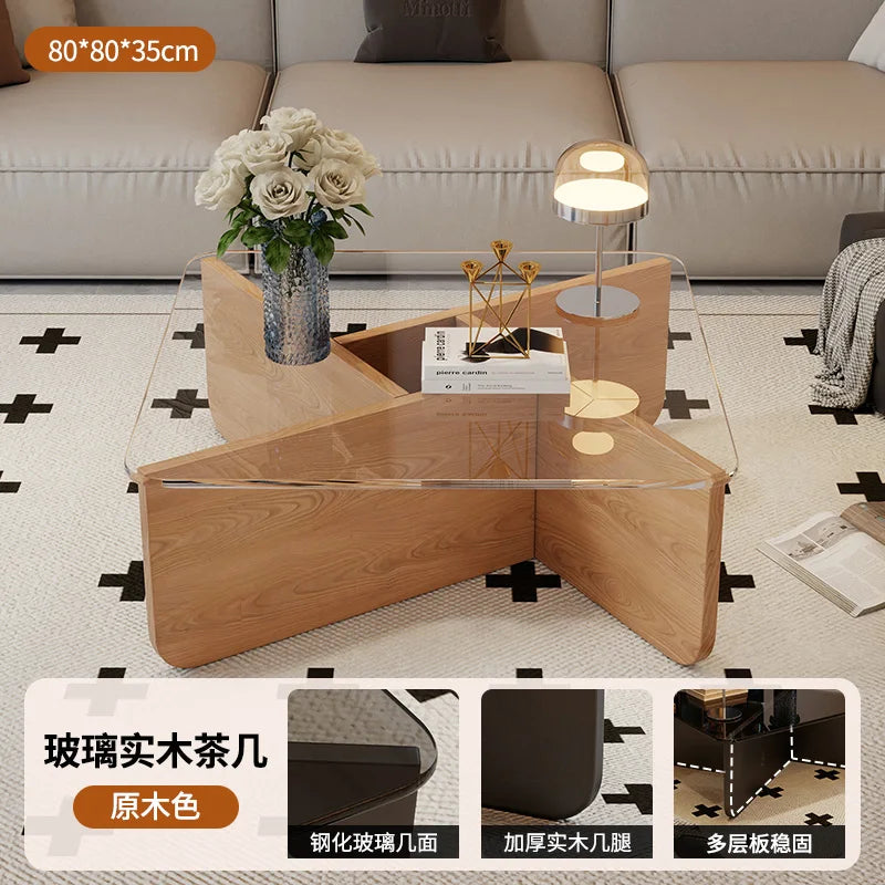 Aesthetic Coffee Table Elegant Design Glam Modern Side Table Space Premium Saving Vintage Sedentary Table Home Furniture