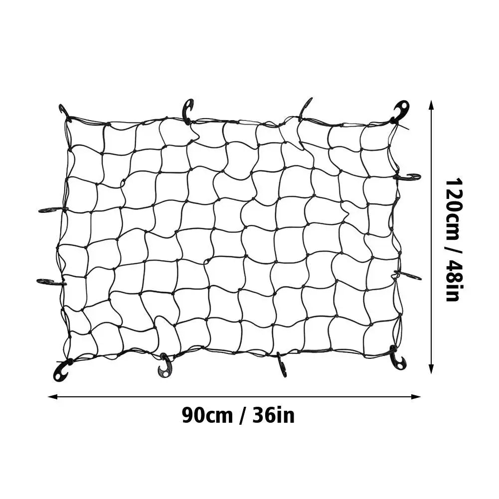 120x90cm Car Roof Rack Luggage Carrier Cargo Net Grid Mesh Roof Rack Net Interior Ceiling Cargo For Pickup Truck SUV Roof