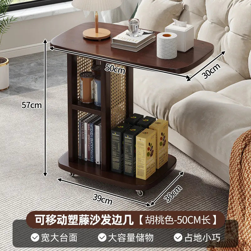 Office Desks Wooden Side Table Floor Side Tall Sofa Coffee Table Study Retro Table Basse Salon Furniture For Living Room