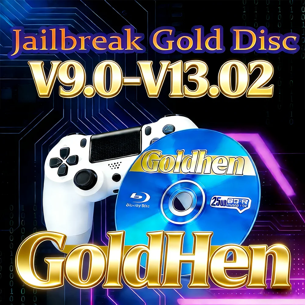 Ultimate GoldHEN for Ps4 Jailbreak Disc V9.0–12.52 Bootable Eject Payload 1-Click Boot Tool 13.0-13.02 Jailbreak Disc