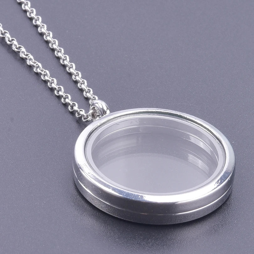 1Pc Trendy Sweet Love Glass Reliquary Photo Locket Pendant Necklaces Goth Heart Cremation Ashes Urn Relicario Collares Jewelry