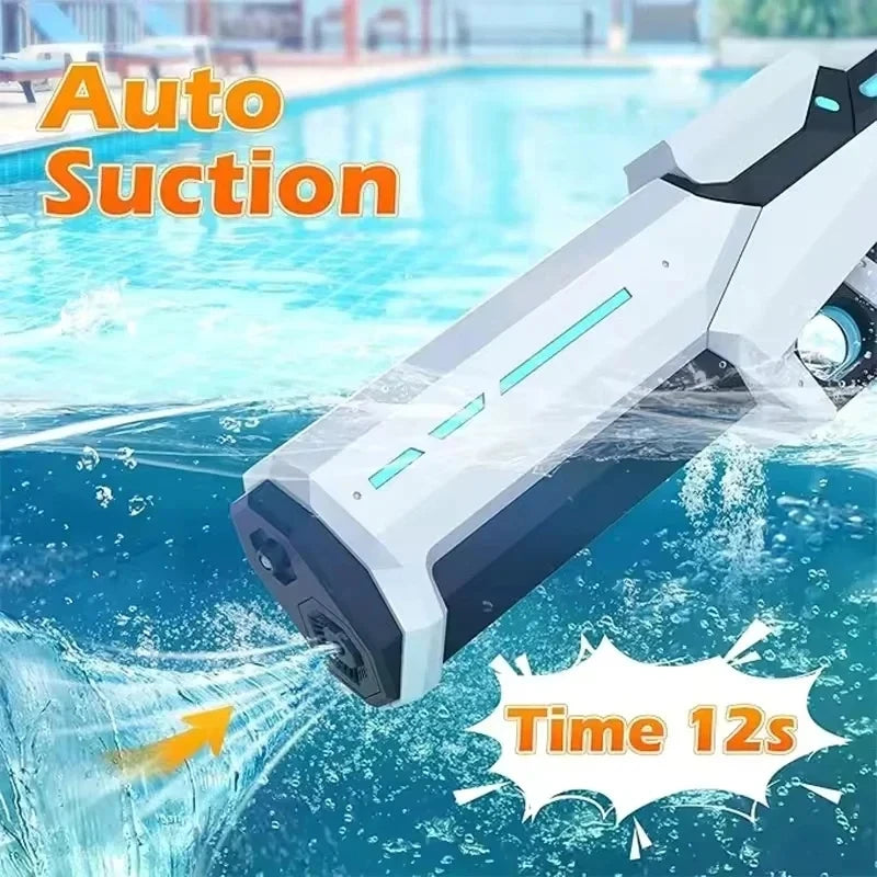 Electric Water Blaster Gun Children Automatic Water Pistol WaterGun with Led Light Summer Outdoor Game Party Toy for Adults Kids