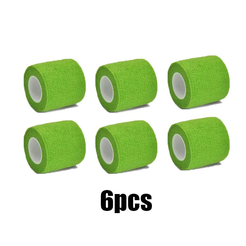 6/10/12pcs First Aid Self Adhesive Cohesive Elasticity Bandages Sports Tape For Wrist Ankle Sprains & Swelling Tattoo Cover