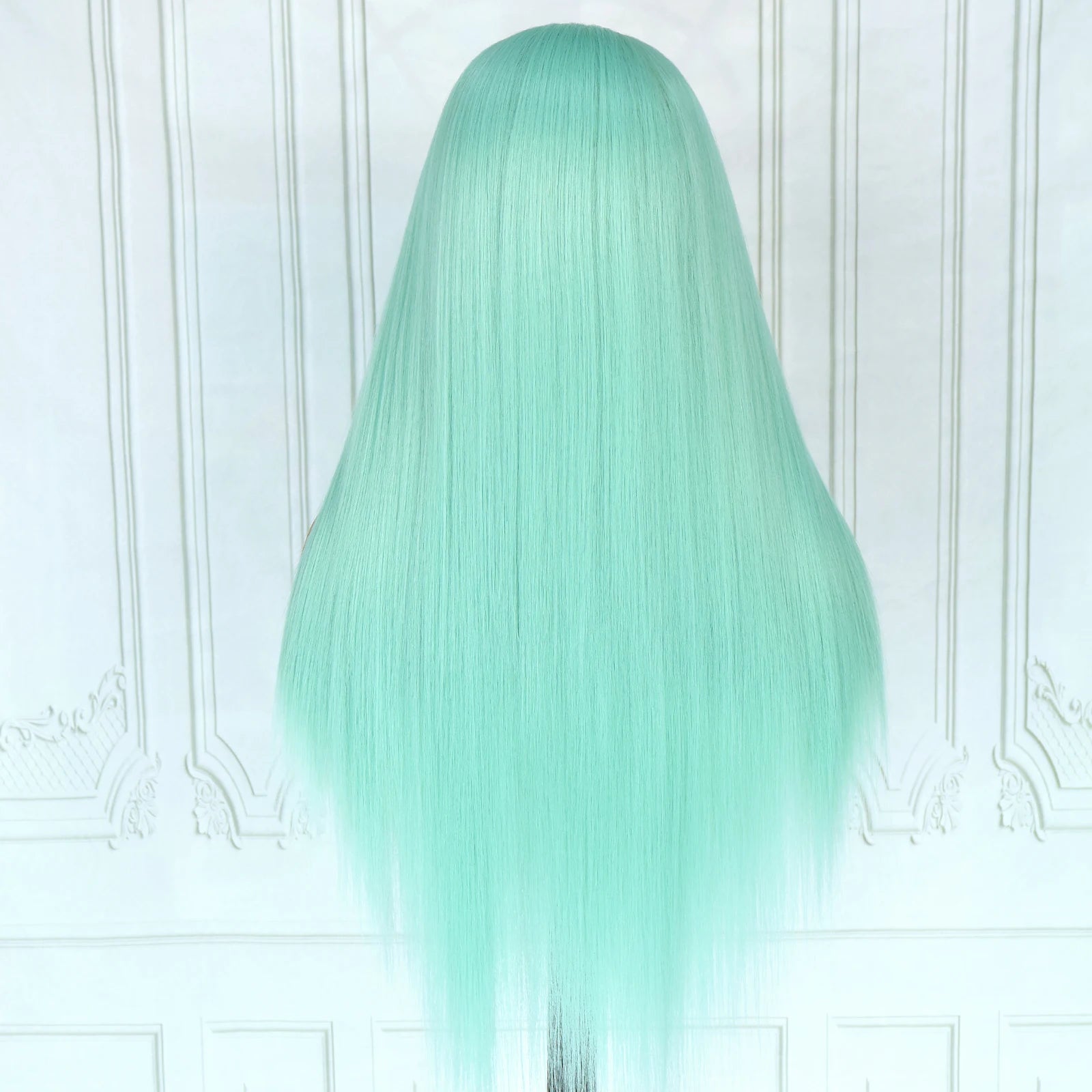 Aubree Synthetic Wigs Blue Hair 13*4 Lace Front Wigs For Daily Use Party Time Long Straight 28 inches 180% Density Glueless