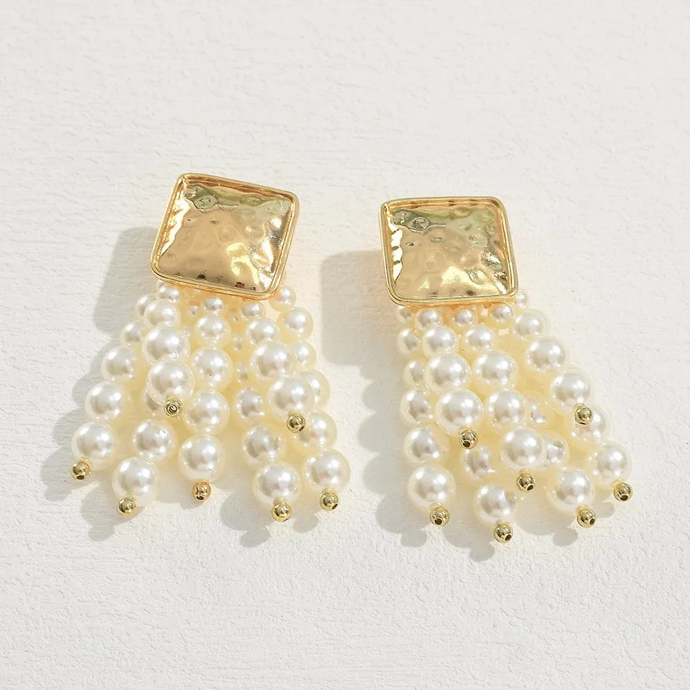Vintage Handmade Wooden Drop Dangle Earrings Maxi Beaded Bohemian Statement Wedding Jewelry For Women brincos