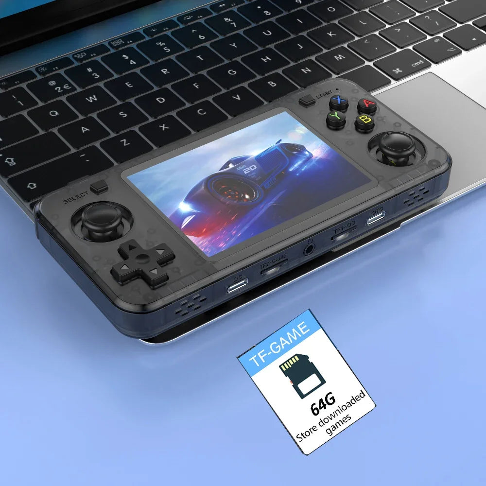 R36H ARKOS Retro Handheld Game Console Portable 64G 128G Pocket Video Player 3.5 Inch IPS Screen R36S landscape Kid Gift