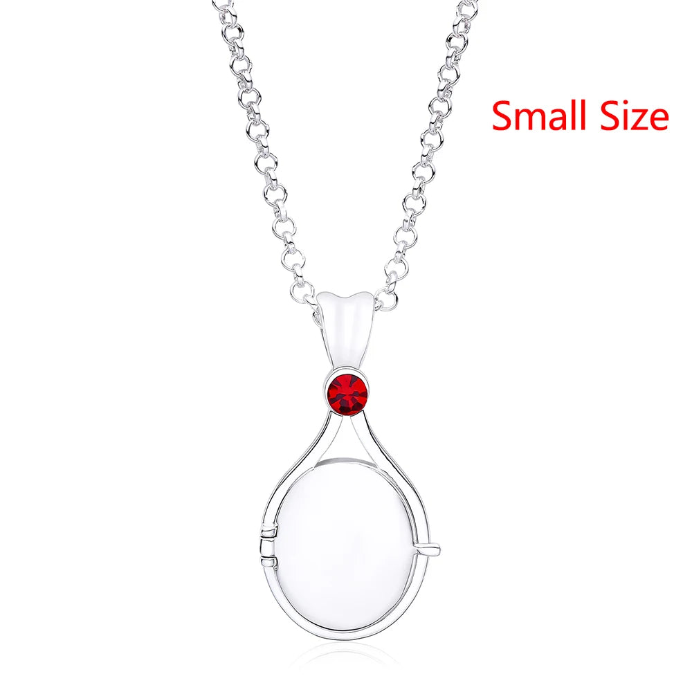 H2O Locket Pendant Necklace Mermaid Silver Color with Crystal Just Add Water Necklaces TV Movies Jewelry for Women Girls