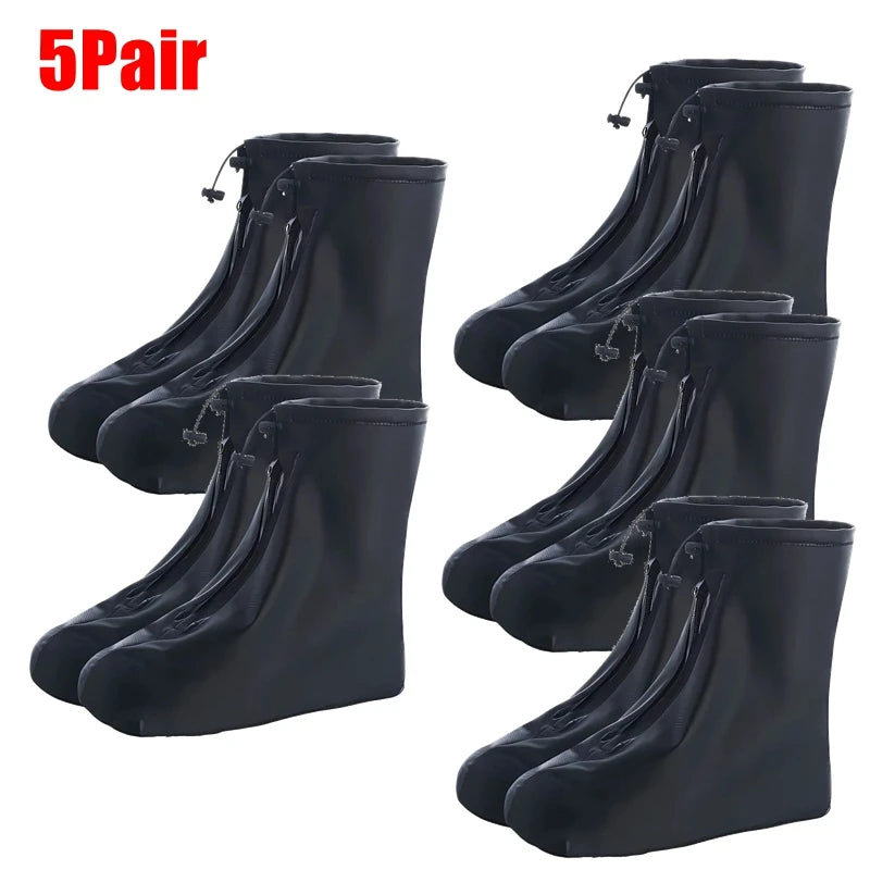 Shoes Cover Rain Waterproof Quality Thick Shoes Protectors Rain Boots PVC Non-Slip Rainy Shoe Cover Adult Kids Water proof shoes