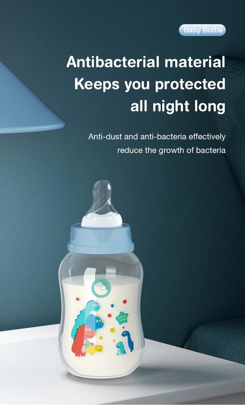 MAMIJOY 0-6 years Baby Bottle 150/240ML Milk Bottle Silicone Pacifier BPA Free Newborn PP Baby Bottles