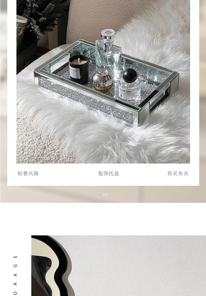 Luxury-inspired desktop skincare organizer, vanity perfume tray, and key holder
