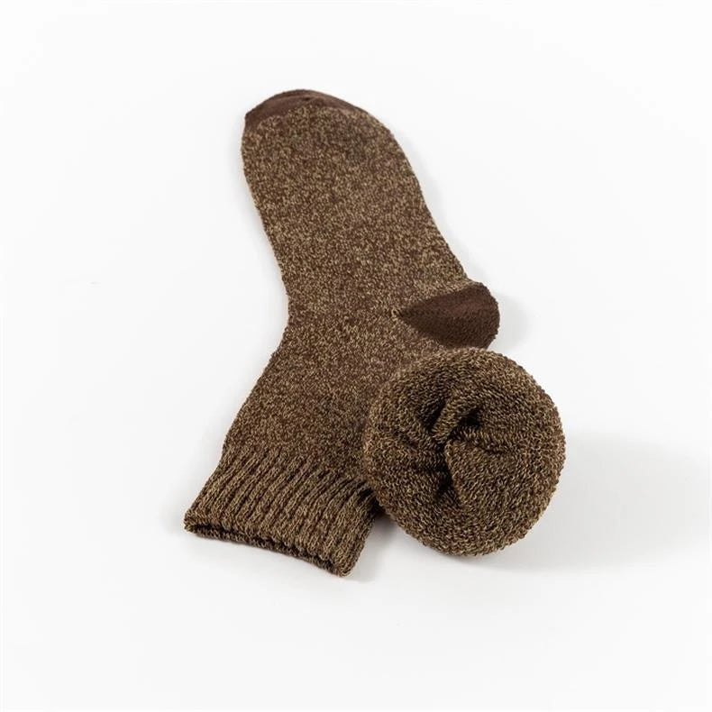 Winter Warm Thick Towel Bottom Man Socks Wool Male Slipper Merino Against Cold Snow Mid-Calf For Men And Women Thermal Thickened