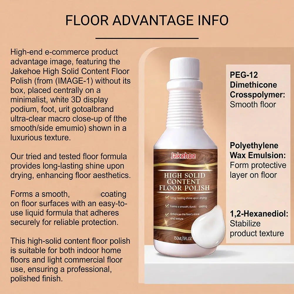 150ml Floor Care Agent, Wooden Floor Restorer Scratch Repair, Long-Lasting Gloss Protective Coating for Wood Floors