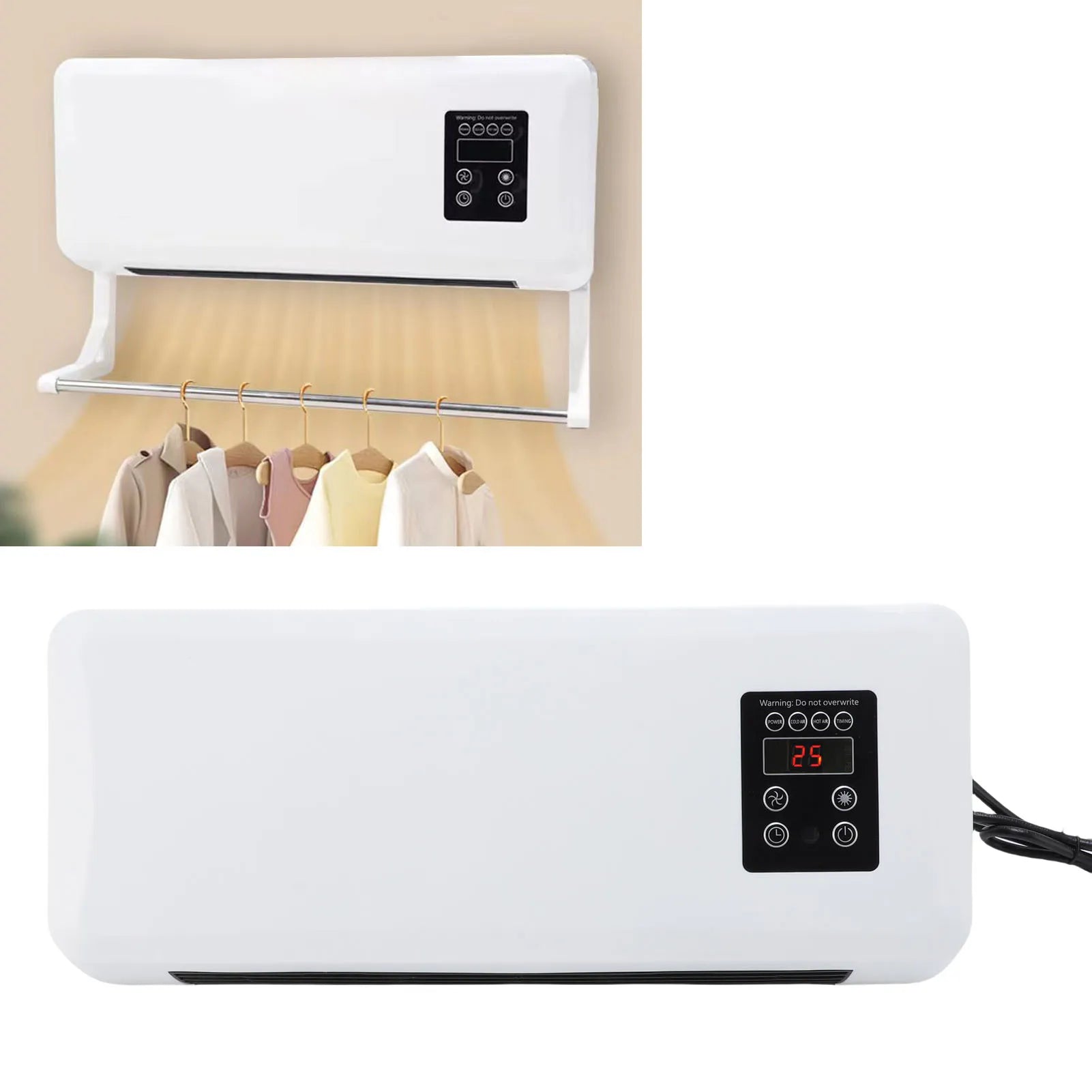 Wall-Mounted Air Conditioner With Cold/Heat Switching Easy To Operate Energy Efficient Suitable For Use In Home Bathrooms