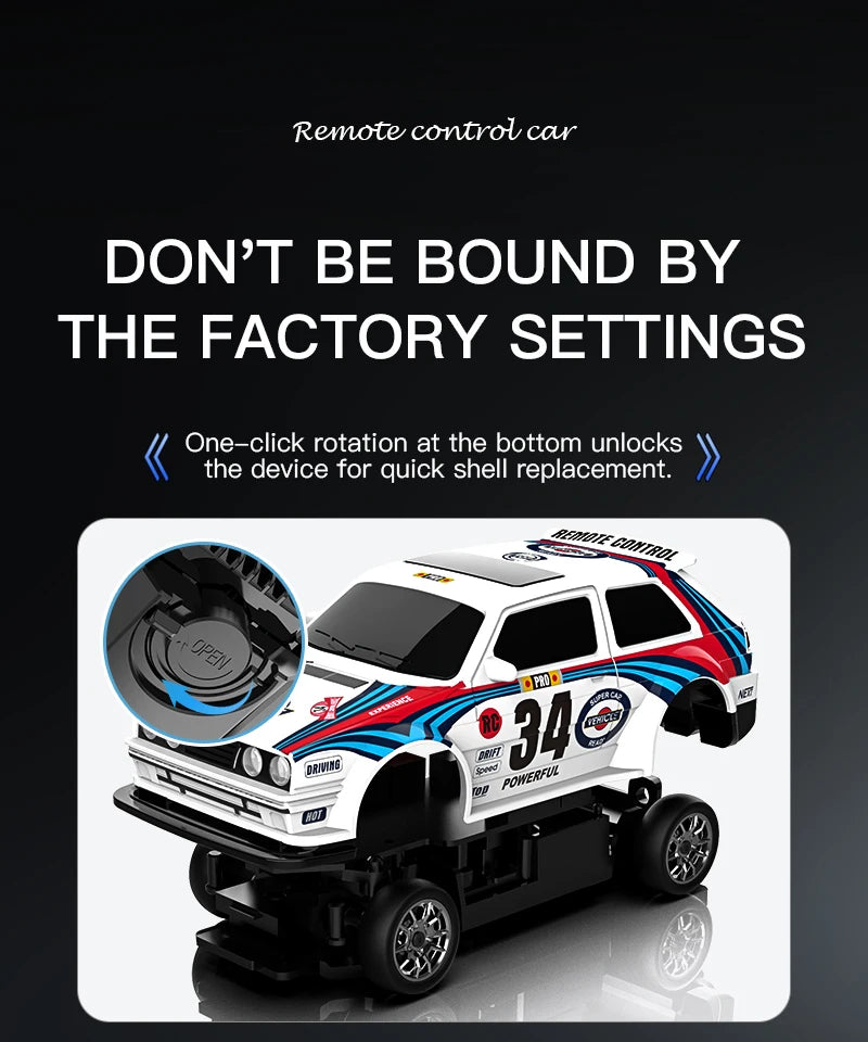 4WD RC Drift Car 1:43 Remote Control Cars Truck 4x4 Racing Drifting 2.4G Radio Mini Vehicle Model Toy Gift for Adults Kids Boys