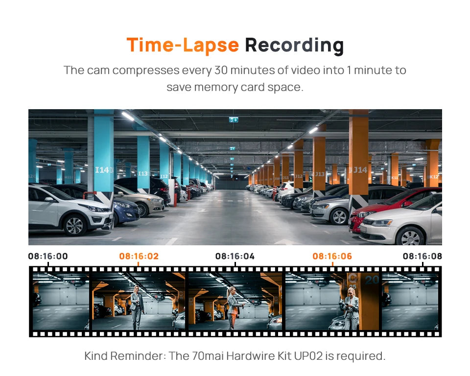 Global 70mai Dash Cam A200 Dual-channel Record 1080P HDR 2'' IPS Screen 24H Parking Monitor Car DVR 70mai A200 WIFI APP 130° FOV