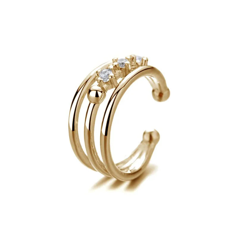 A Girl 1Pcs Silver Color Ear Cuffs Without Piercing Ear Clip Earrings Non-Piercing Fake Cartilage Earrings For Women Jewelry ﻿