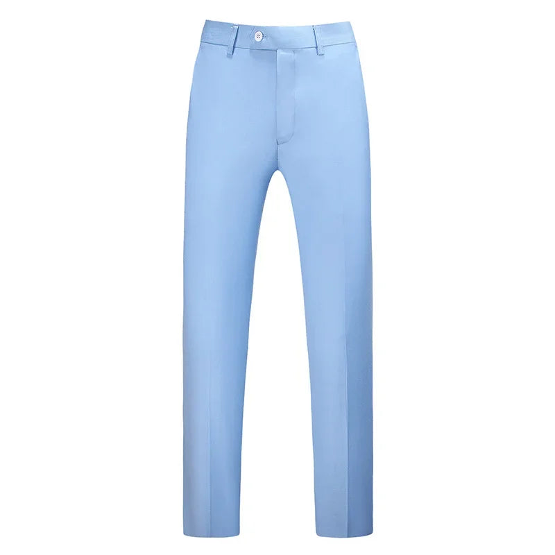 Men Dress Pants Solid Color Slim Fit Business Casual Office Wedding Formal Trousers High Quality Men Clothing Suit Pants 29-40