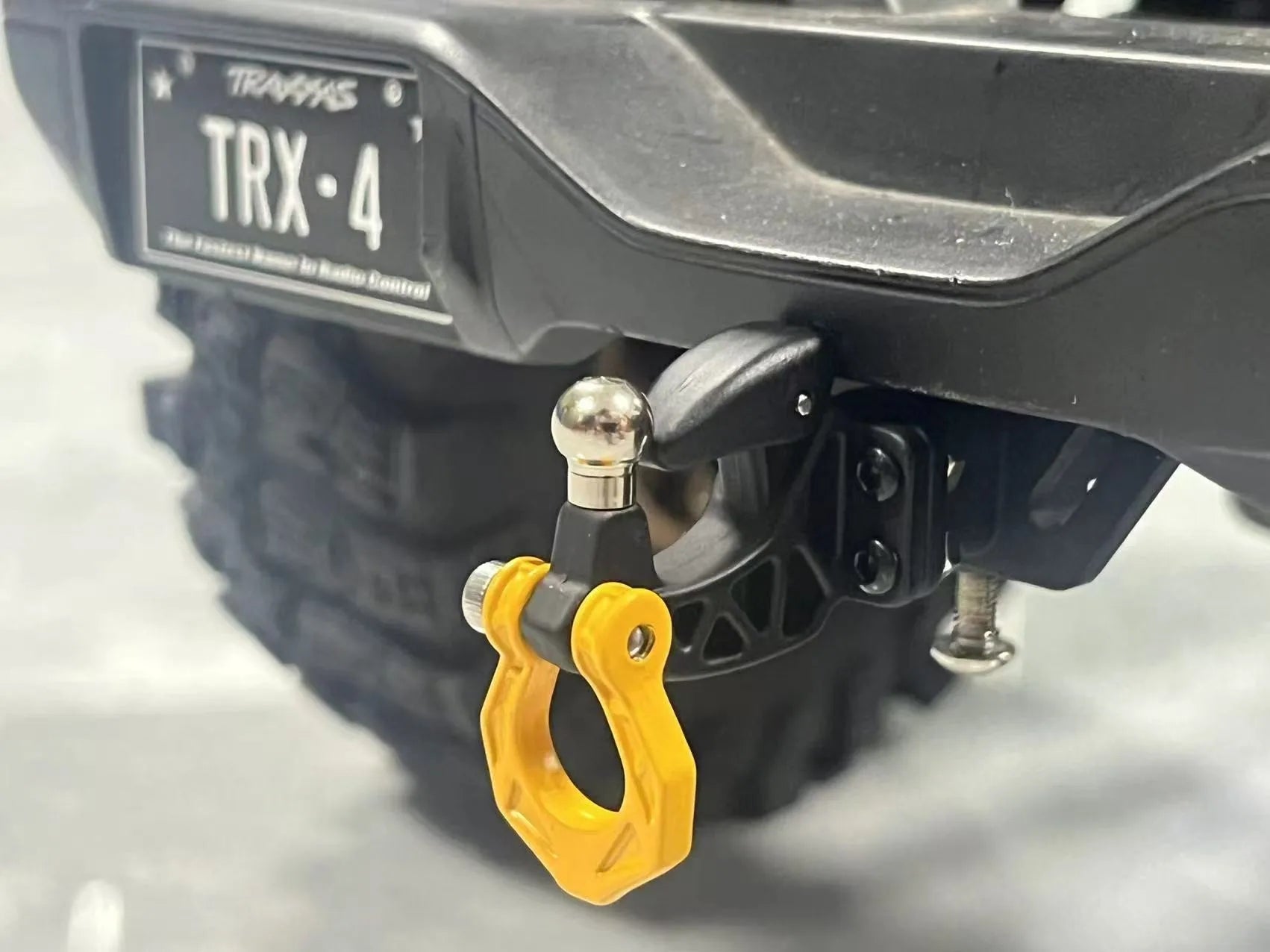 Metal Rear Bumper Tow Trailer Hook Drop Hitch Receiver For 1/8 1/10 Rc Crawler Car Axial Scx10 Traxxas Trx4 Rgt Yikong Redcat