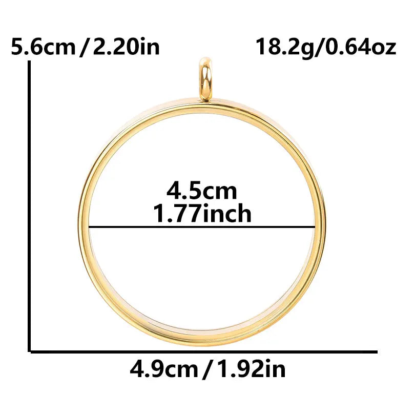 1Pc Stainless Steel Round Reliquary Photo Coin Holder Locket Pendant Openable Glass Cremation Urn Relicario Colgantes Jewelry