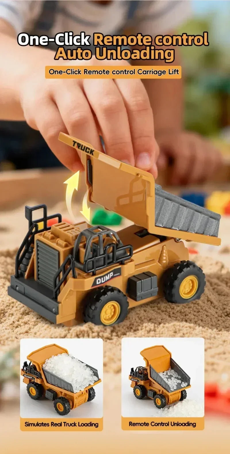 1:64 RC Mini Alloy Car Forklift with Trailer Excavator Desktop Game 2.4G Remote Control Engineering Lift Truck Child's Toy Gifts