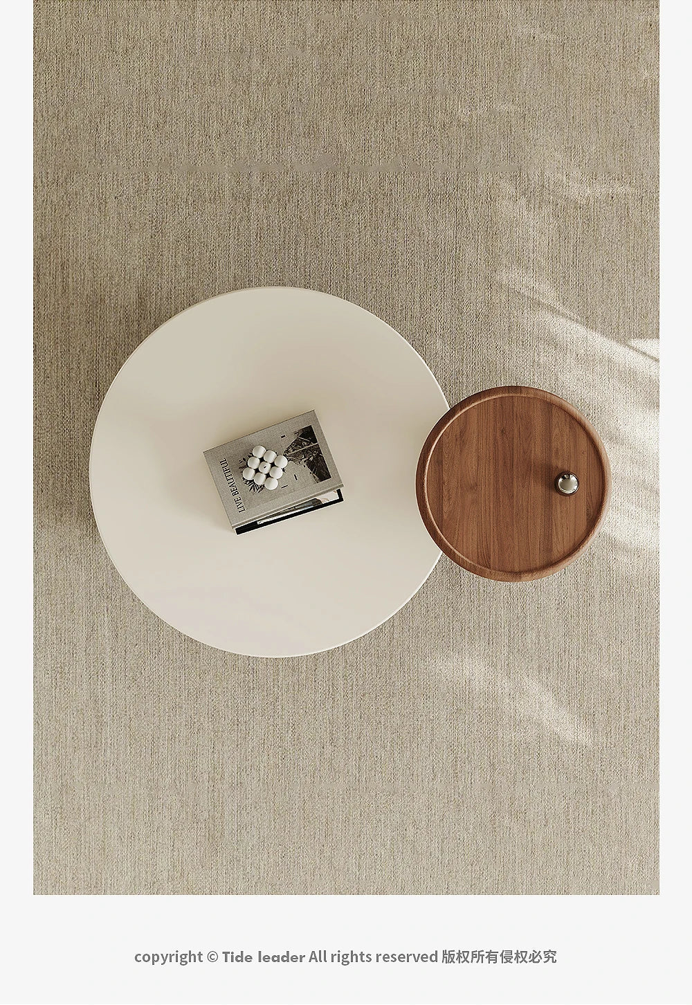 Round Luxury Coffee Table Corner Designer Cool Minimalist Tables Books Premium Mesas De Centro Para Sala Home Furniture