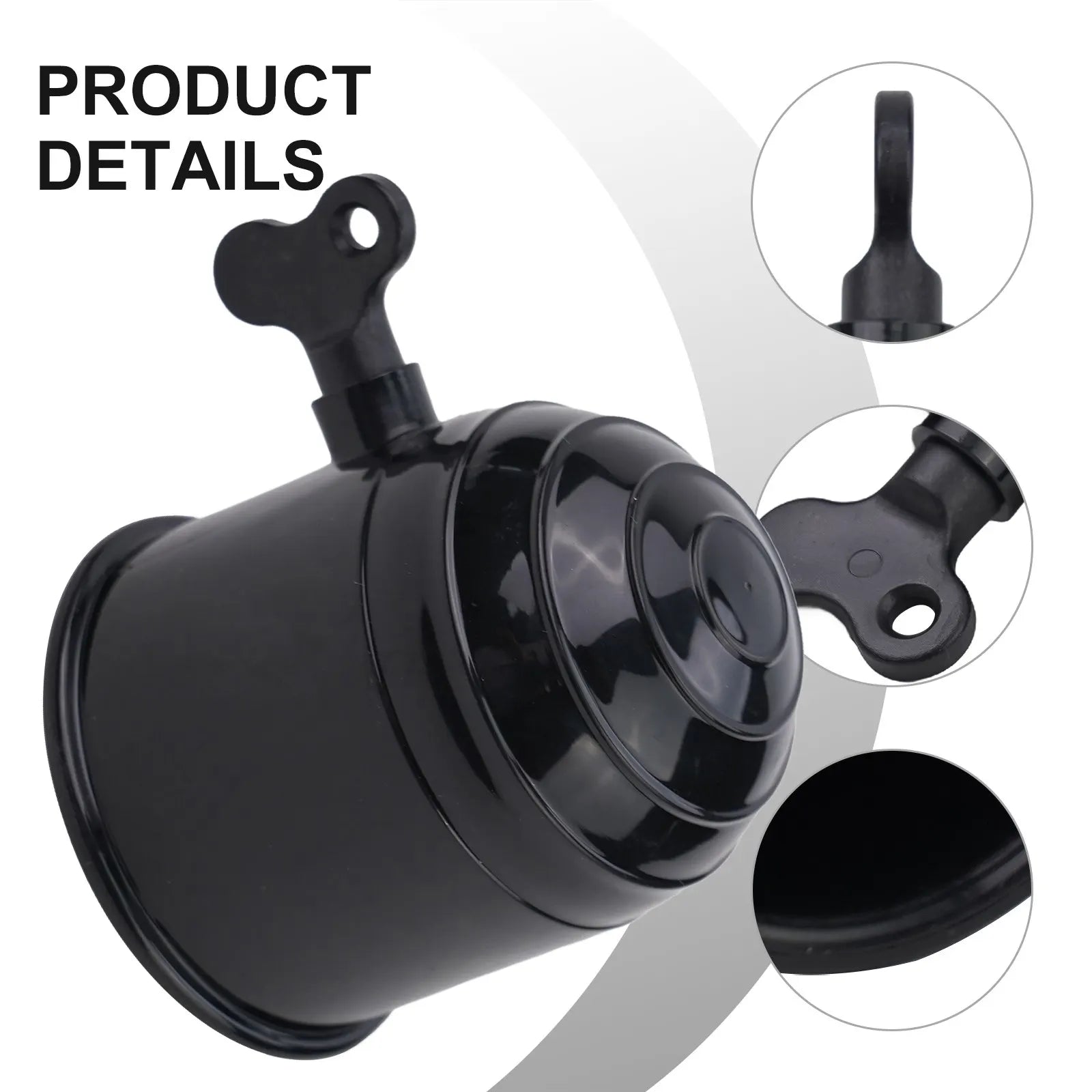50mm Car Tow Bar Ball Cover Lockable Key Towing Hitch Trailer Protector Cap Black Silver Plastic Truck Car Prevent Loose Fall