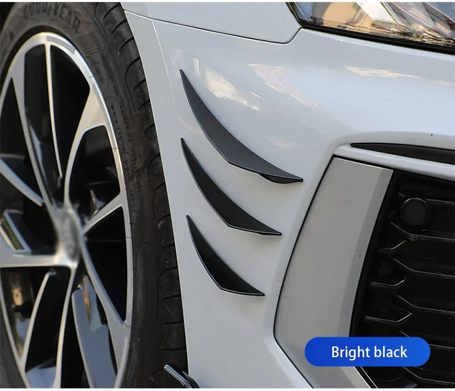 BLALION  6pcs Universal Front Bumper Lip Decoration Diffuser Splitter Fins Body Spoiler Canards Valence Chin Car Tuning Canard