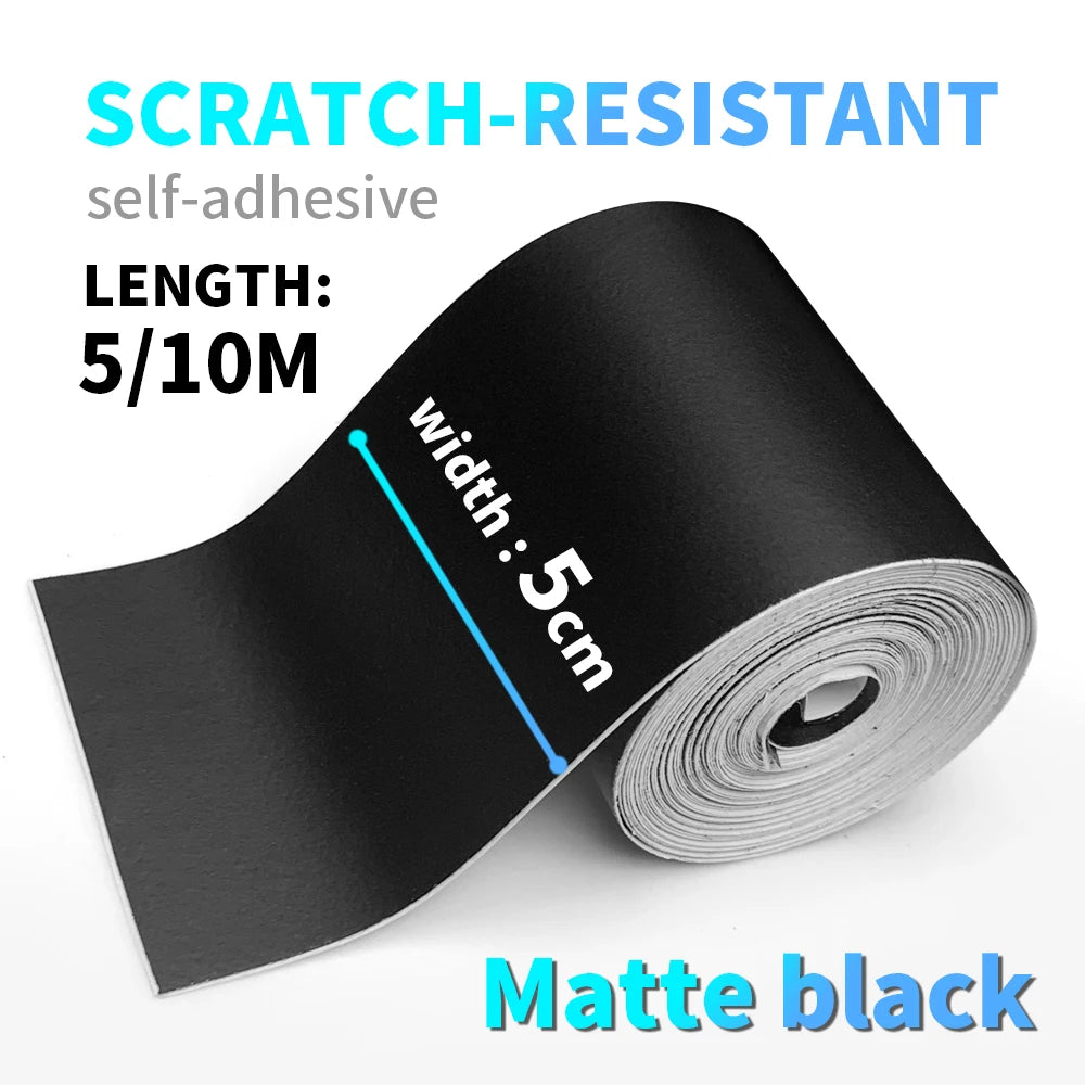 3D Carbon Fiber Car Sticker Paste Protector Glossy Black Vinyl Wrap Film Car Wrap Sheet Film Waterproof Protection Accessories