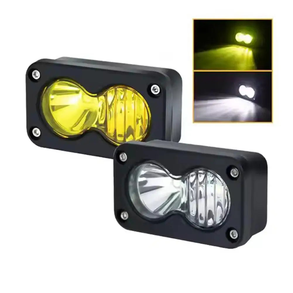 3 Inch Car Spotlight White Yellow LED Pod Driving Work Light for Motorcycle Pickup Truck Offroad Roof Luggage Rack Lamp 20W