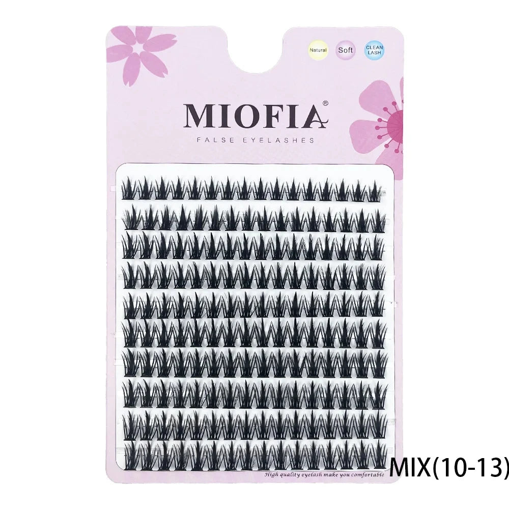 1 Box/160 Bunches Mink Eyelashes Natural 3D Russian Individual Eyelash Extension MS Eyelash Cluster Makeup Tool Lashes Wholesale