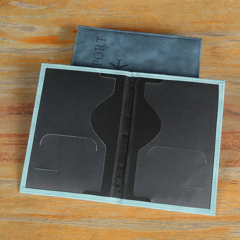 Lover The World Map Passport Cover Hot Stamping Simple Plane Women Men Travel Passport  Case Holder Fashion Wedding Gift