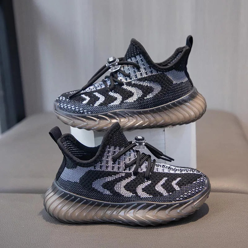 Children's Coconut Shoes 2025 Autumn Styles Boys Sneakers Breathable Mesh Shoes Fly Weaving Girls Casual Shoes Soft Sole baby