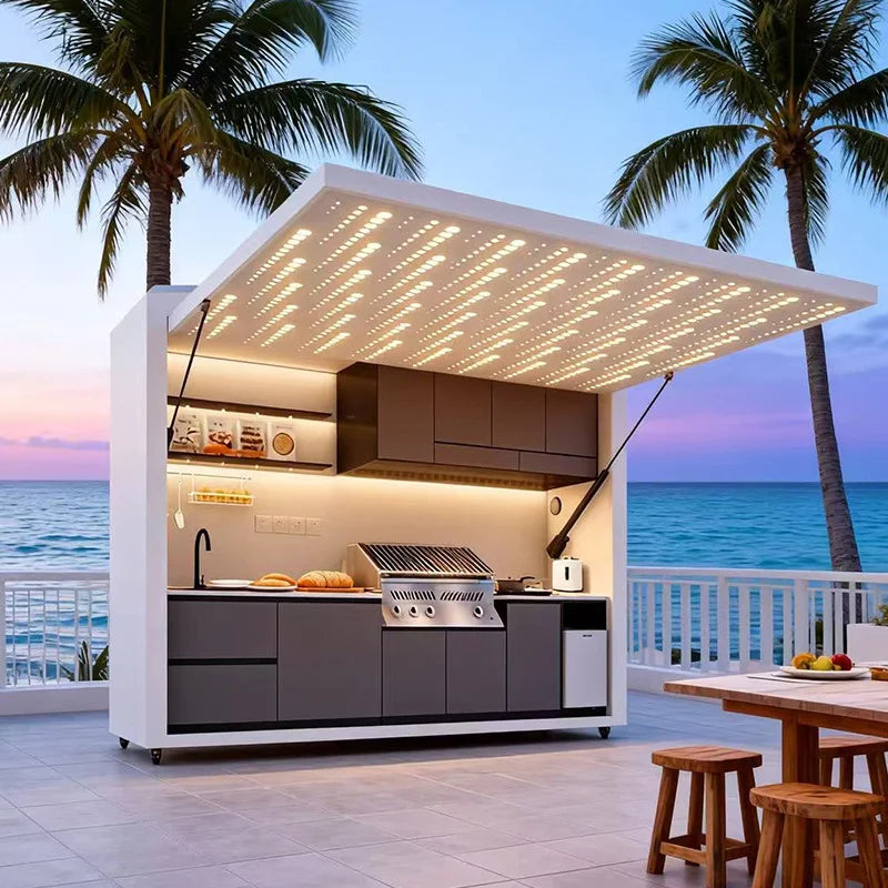 Outdoor Kitchen for Sale Wholesale Smart Design Affordable Waterproof Mobile for Camping Catering Events Custom