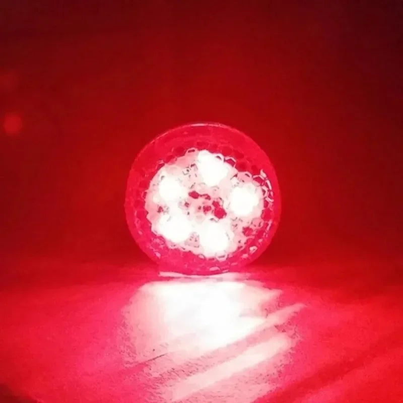 2PCs Car Door Light Warning Light Anti Collision Flash Red Wireless Alarm Lamp Strobe Light Turn Signal Parking Light