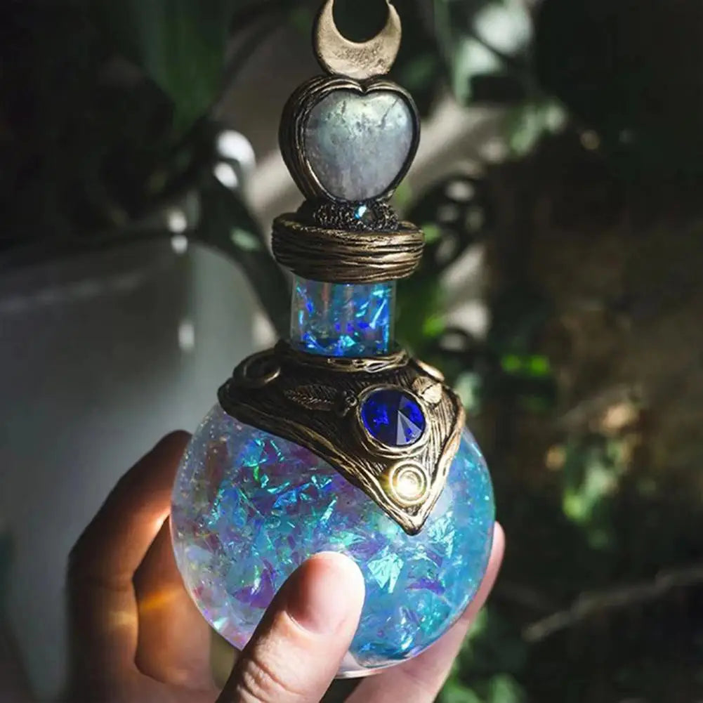 Magic Potion Bottle Mermaid Inspired Mermaid Perfume Bottle Vintage Resin Quartz Wishing Bottle Handmade Gift for Her G