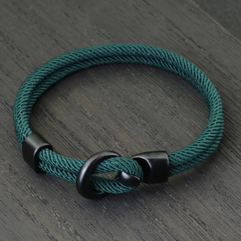 Fashion Rope Bracelet Men Double Layer Outdoor Camping Braclet Homme Accessories Survival Paracord Braslet Gift For Him