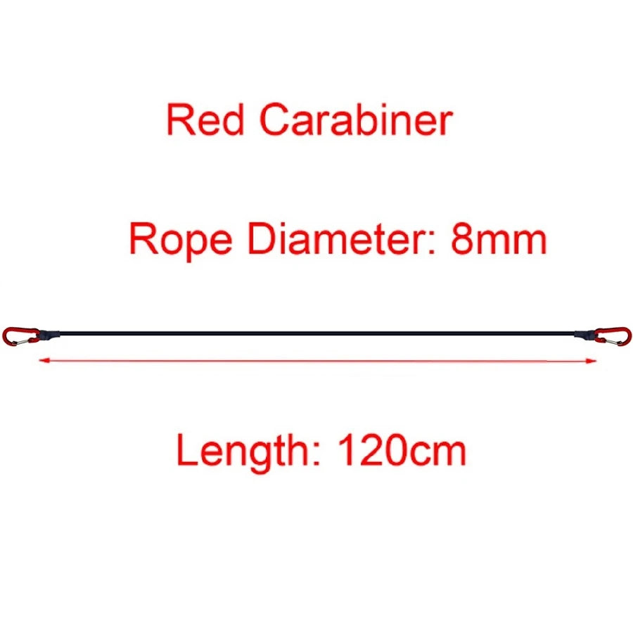 30-210cm 8mm Packing Ropes Outdoor Elastic Bungee Cords with Red Hooks Stretch Lightweight for Bikes Car Luggage Roof Rack Strap