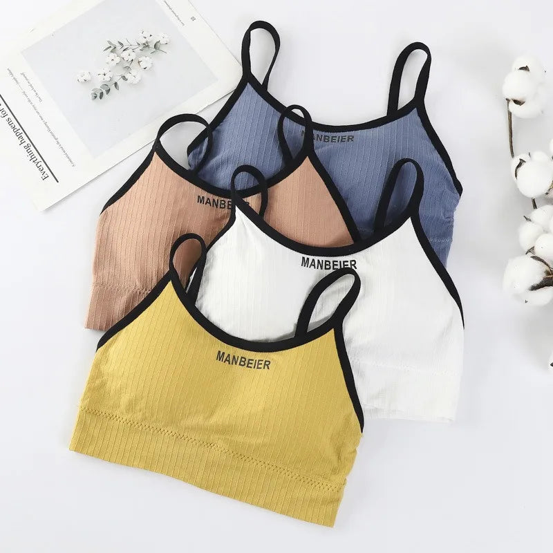 New Sports Bra for Women Gym Sexy Crop Top Bra Women Cotton Underwear Soft Comfort Tube Tops Female Brassiere Tops for Girls