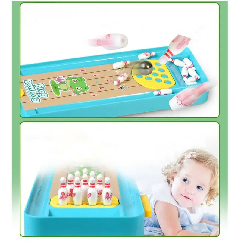 Frog Bowling Game for Kids Educational STEM Toys Parent Child Indoor Activity Stress Relief Desktop Game Birthday Christmas Gift