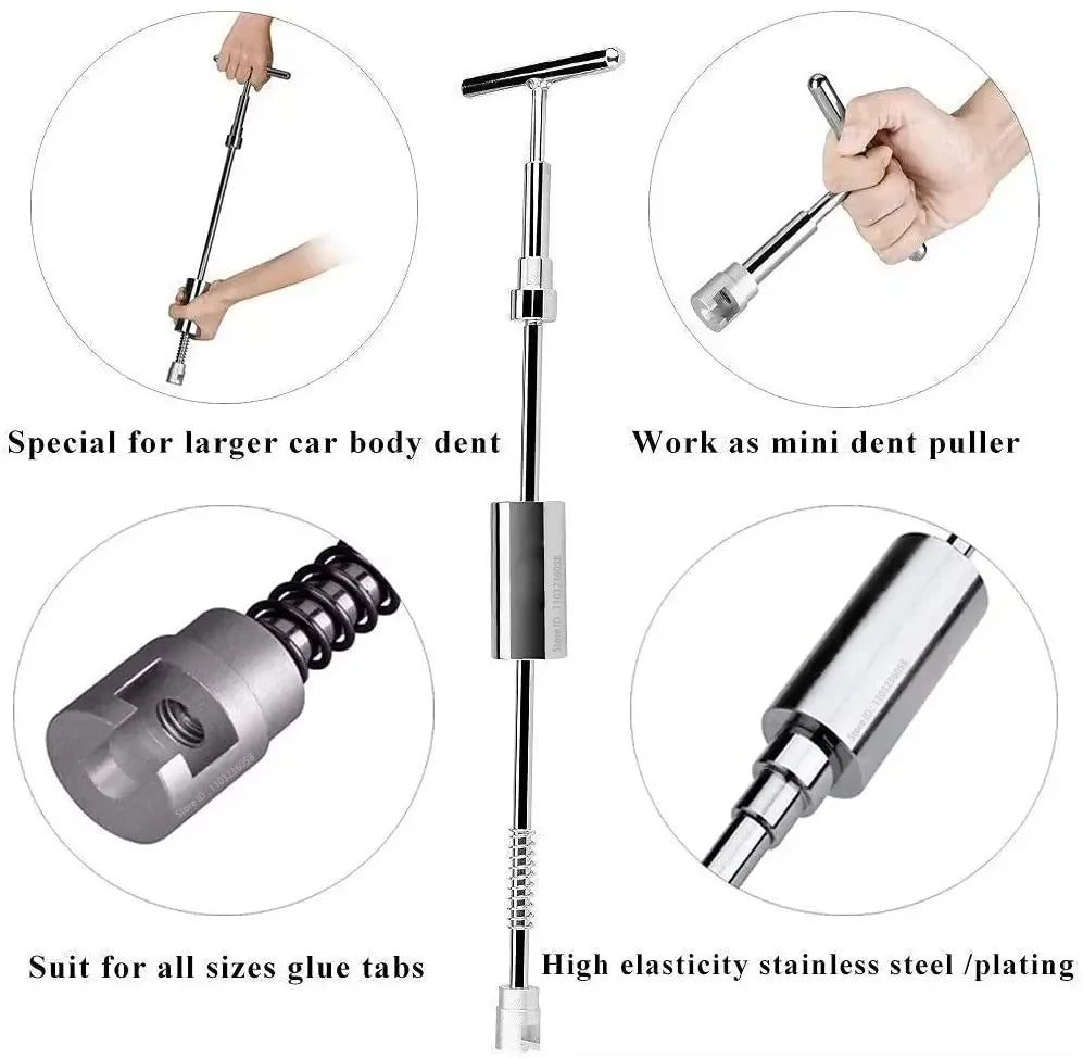 PWS Car Dent Repair Tools Puller Removal Kit Slide Hammer Reverse Hammer Tool Body Suction Cup Adhesive Blue Glue Tabs