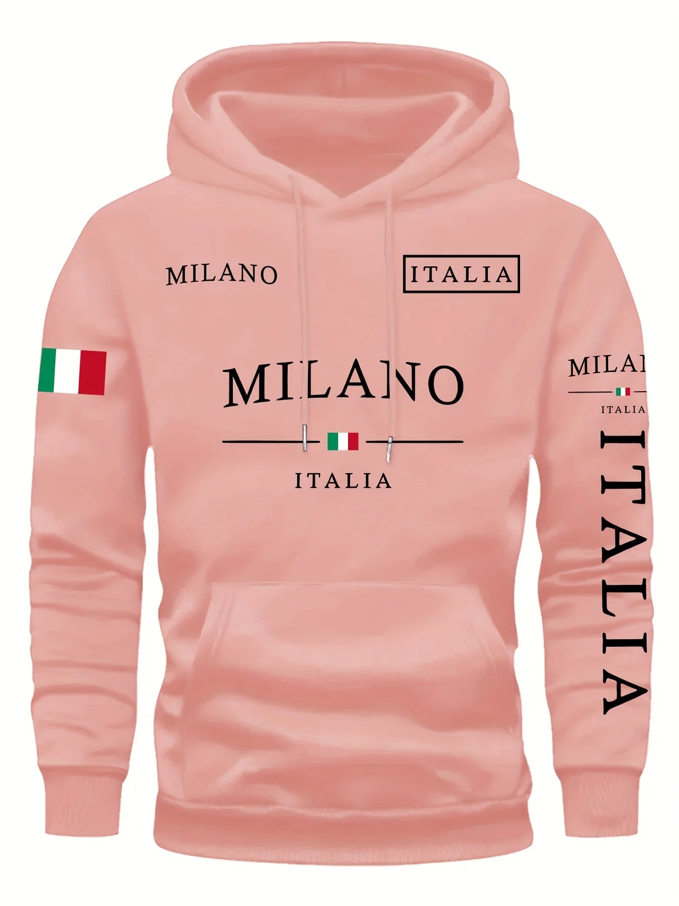 ITALIA MILANO Men Women Hoodie Outdoor Street Casual Sports Vacation Trend Spring Autumn Winter Couple Sweatshirt Top Clothing